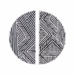 Glass Wall DÃ©cor Black and White MANDAU