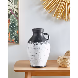 Decorative Vase MASSALIA Ceramic 33 cm White