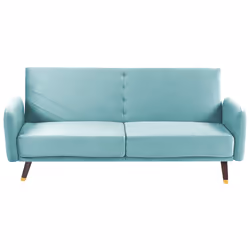 Sofa Bed SENJA Velvet Light Blue 3 Seater