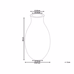 Terracotta Decorative Vase 48 cm Blue STAGIRA