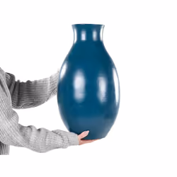 Terracotta Decorative Vase 48 cm Blue STAGIRA