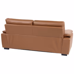 Sofa VOGAR Faux Leather Golden Brown 3 Seater - Additional view 4