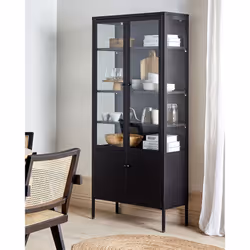 Display Cabinet OXTED Metal 80 cm Black