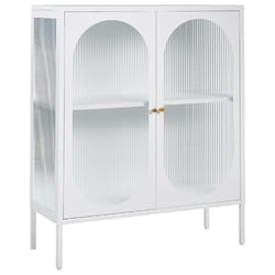 Glass Display Cabinet SARRE Metal 90 cm White