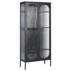 Display Cabinet FOXTON Metal 80 cm Black