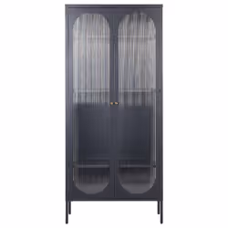 Display Cabinet FOXTON Metal 80 cm Black