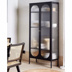Display Cabinet FOXTON Metal 80 cm Black