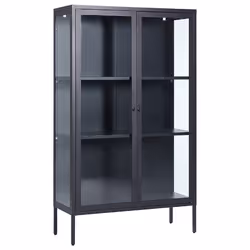 Display Cabinet NASH Metal 90 cm Black