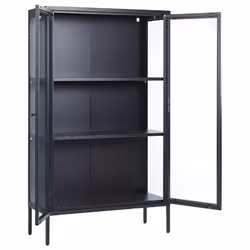 Display Cabinet NASH Metal 90 cm Black
