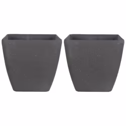 Set of 2 Plant Pots 49 x 49 x 49 cm Grey ZELI