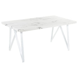 Dining Table GRIEGER White 160 cm 90 cm