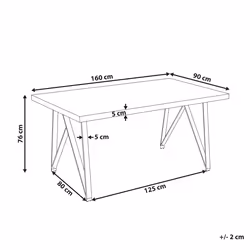 Dining Table GRIEGER White 160 cm 90 cm