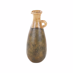 Terracotta Decorative Vase 50 cm Green and Gold MARONEJA