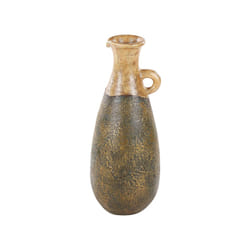 Terracotta Decorative Vase 50 cm Green and Gold MARONEJA