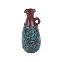 Terracotta Decorative Vase 40 cm Blue and Brown VELIA