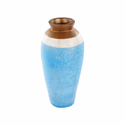 Terracotta Decorative Vase 42 cm Blue PLATEJE