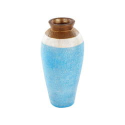 Terracotta Decorative Vase 42 cm Blue PLATEJE