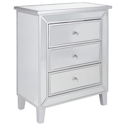 3 Drawer Chest BREVES Mirrored Silver