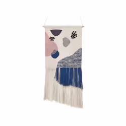 Cotton Wall Hanging with Tassels Multicolour KASUR