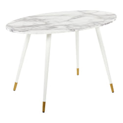 Dining Table GUTIERE White Marble 120 cm 70 cm