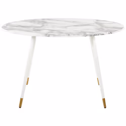Dining Table GUTIERE White Marble 120 cm 70 cm
