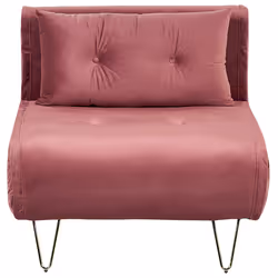 Single Sofa Bed VESTFOLD Velvet Pink