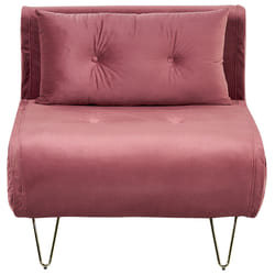 Single Sofa Bed VESTFOLD Velvet Pink