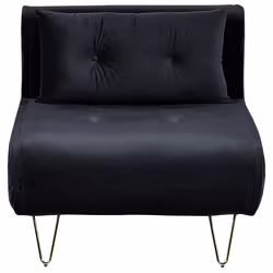 Single Sofa Bed VESTFOLD Velvet Black
