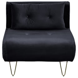 Single Sofa Bed VESTFOLD Velvet Black
