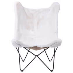 Armchair NYBRO Faux Fur White