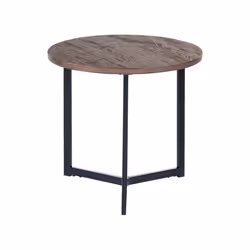 Side Table Dark Wood with Black TIPPO