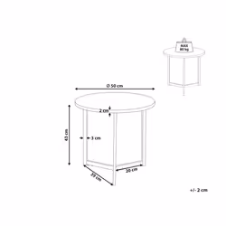 Side Table Dark Wood with Black TIPPO