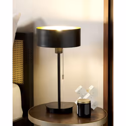Table Lamp ARIPO with USB Port Metal Black