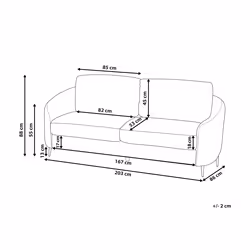 Sofa TROSA Fabric Green 3 Seater