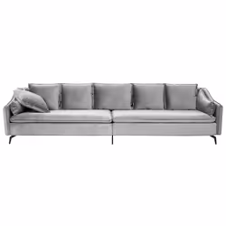Sofa AURE Velvet Light Grey 4 Seater