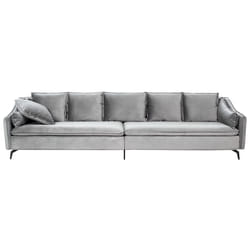 Sofa AURE Velvet Light Grey 4 Seater