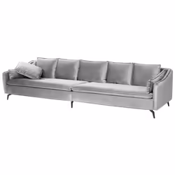 Sofa AURE Velvet Light Grey 4 Seater