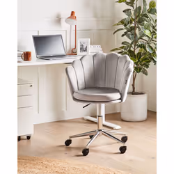 Desk Chair Swivel MONTICELLO Velvet Grey