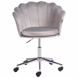 Desk Chair Swivel MONTICELLO Velvet Grey