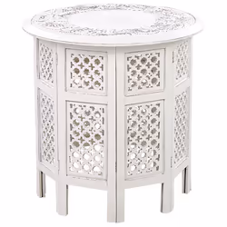 Side Table ELARA Mango Wood White