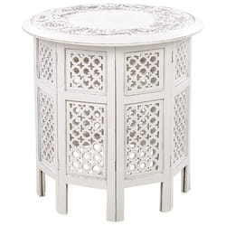 Side Table ELARA Mango Wood White