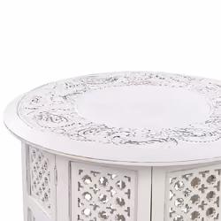 Side Table ELARA Mango Wood White