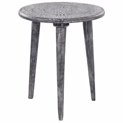 Set of 2 Side Tables JATRA Mango Wood Grey