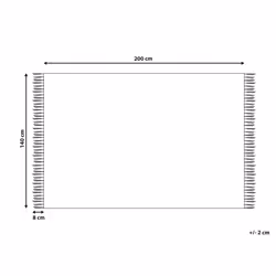 Wool Area Rug 80 x 150 cm White and Black ALKENT