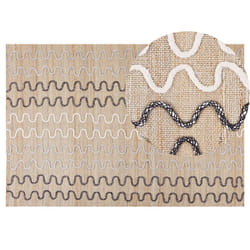 Jute Area Rug 140 x 200 cm Beige SOGUT