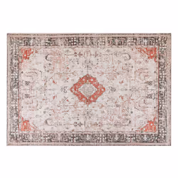 Cotton Area Rug 160 x 230 cm Red and Beige ATTERA