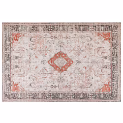Cotton Area Rug 200 x 300 cm Red and Beige ATTERA