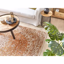 Cotton Area Rug 200 x 300 cm Orange HAYAT