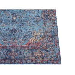 Cotton Area Rug 80 x 150 cm Blue KANSU