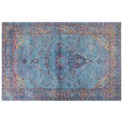 Cotton Area Rug 200 x 300 cm Blue KANSU